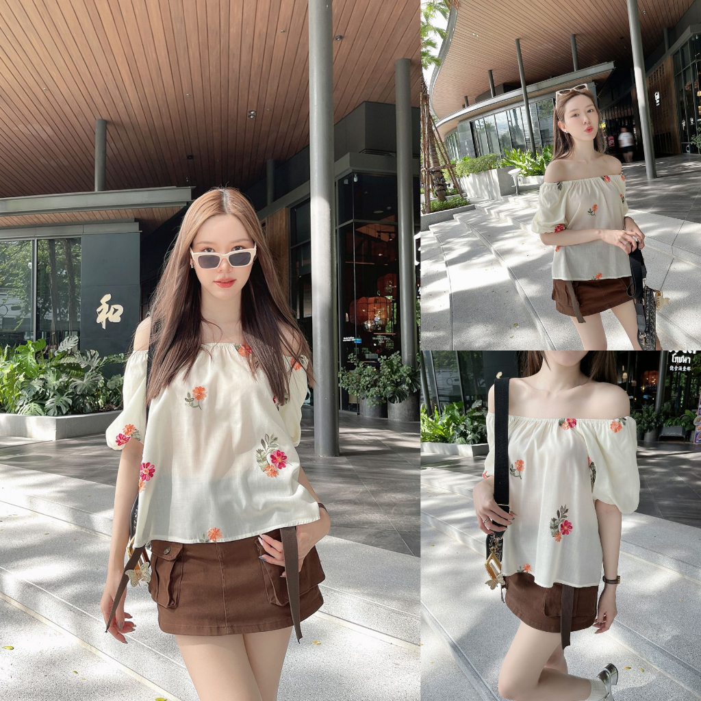 SLYQ HANNAM CARGO MINI SKIRT กระโปรงสั้นแต่งกระเป๋าทรงคาร์โก้ น้ำตาล ดำ