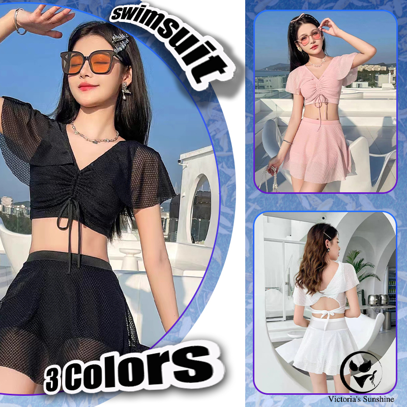 ชุดว่ายน้ํา โชว์หุ่นเอวสูง เนื้อผ้าใส่สบาย ชุดว่ายน้ำผู้หญิง จัดส่งที่รวดเร็วจากประเทศไทย#0106