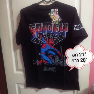 มือ 1 เสื้อยืด Marvel Comics ของแท้