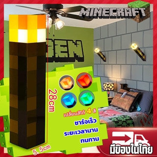 Minecraft ไฟฉาย, เกมปริมณฑลไฟฉาย Minecraft, ไฟกลางคืน, ไฟ LED พิกเซล, ของเล่นโคมไฟเหมืองแร่, บรรยากาศ