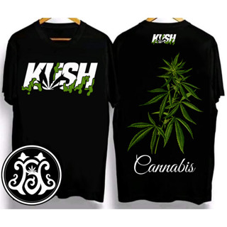 เสื้อยืด KUSH 2023 ดีไซน์ดั้งเดิมลายบนป่าน 420 ยอดนิยม Cotton 100% K047