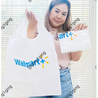 (ส่งฟรีEMS พร้อมส่งในไทย) กระเป๋า Walmart Shopping Bag --แบบม้วนพับเก็บพกพาได้ (ของแท้)