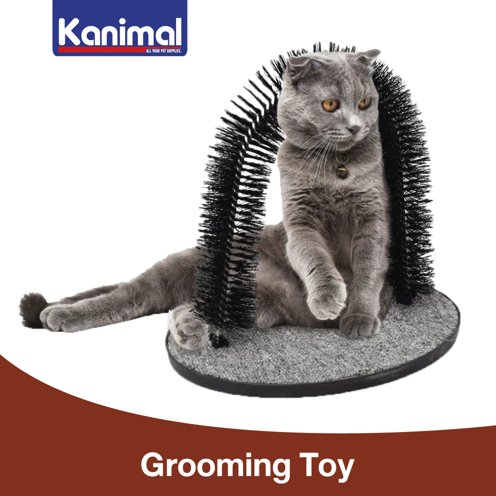 [510041] Kanimal Cat Grooming Toy ของเล่นแมว แปรงนวดขน ช่วยผลัดขนเสีย ผ่อนคลาย 28x35.5x32 ซม. (สีเทา)