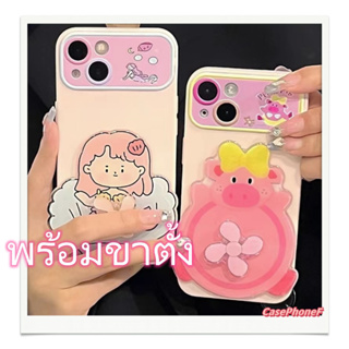 ✨ส่งของขวัญ✨เคส for iPhone 11 14 Pro Max Case for iPhone 12 13 ป้องกันการตก การป้องกัน พร้อมขาตั้ง สาวน่ารักหัวใจ การ์ตู