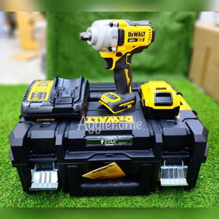 DEWALT บล็อกกระแทก ไร้สาย 13 มม. รุ่น DCF891P1T 20V. มอเตอร์ Brushless (พร้อมแบต 5Ah+เครื่องชาร์จ)