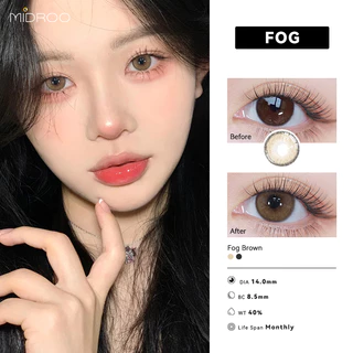 【ล้างสต๊อก】MIDROO🌈 คอนแทคเลนส์ Glaze Brown คอนเทคเลนส์รายเดือนขนาดมินิ 1คู่🌷- 14.0mm/ 14.2mm