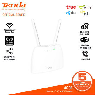 ส่งชัวร์ส่งไว Tenda 4G06 4G N300 router เร้าเตอร์ใส่ซิมปล่อย WI-FI รองรับอุปกรณ์สูงสุดถึง 32 อุปกรณ์