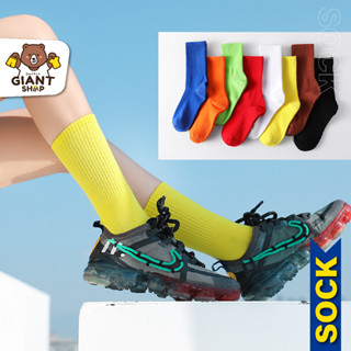 GIANTSHOP Socks ถุงเท้ายาว สไตล์ Hip-Hop Street 6 สี (N-1402)