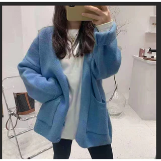 เสื้อคลุมคาร์ดิแกน คอวี แบบกระดุม ผ้าหนานิ่ม สวมใส่สบาย มี7สี