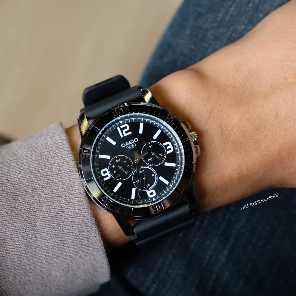 Casio Standrad นาฬิกาข้อมือผู้ชาย สายเรซิน รุ่น MTP-VD01,MTP-VD300 ของแท้ รับประกันสินค้า 1 ปี