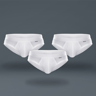 กางเกงในชาย Carson Collection รุ่นผ้า Cotton USA  เอวผ้าเปิดเป้า  แพ็ค 3 ตัว (M001BBC)