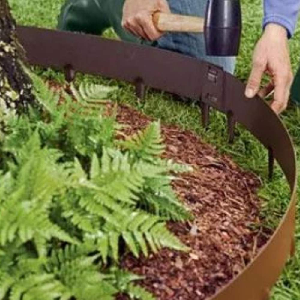 Corten Steel Garden Edge ขอบกั้นดินแและหญ้าโลหะสนิม ชุดแต่งขอบสวนแบบสีสนิม สูง 10cm/15cm ยาว 1 เมตร (ราคาต่อ 1 เมตร)
