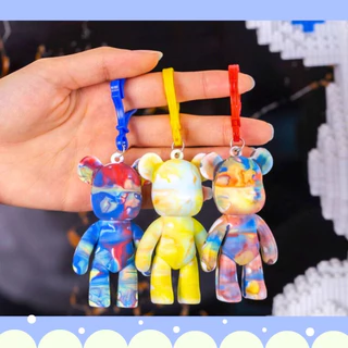 ชุดระบายสี พวงกุญแจหมี DIY เซ็ตระบายสีรูปปั้นหมีสุดน่ารัก จัดส่งคละสีคละแบบ เซ็ต 5 , 10ชิ้น