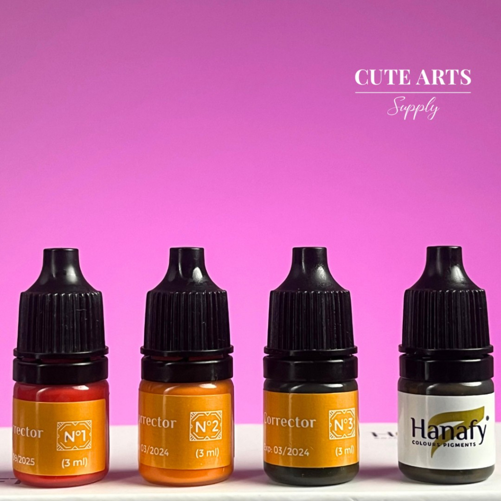 สีสักคิ้ว สีสักปาก Corrector Hanafy 3ml. สีแก้คิ้วดำ สีแก้ปากคล้ำ สีแก้คิ้วแดง พร้อมส่งในไทย
