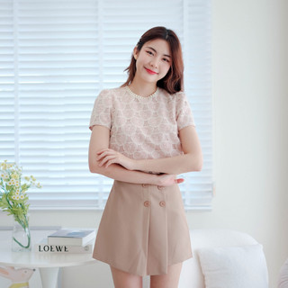 06-276 Happy Heart Nude Blouse - 5 ไซส์