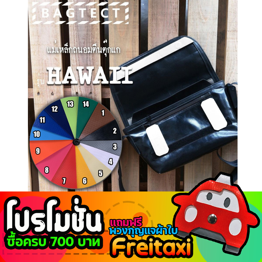 [พร้อมส่ง] แม่เหล็กถนอมตีนตุ๊กแกกระเป๋าFreitag รุ่น Hawaii (F41)รุ่นใหม่ [ ไม่รวมกระเป๋า ]