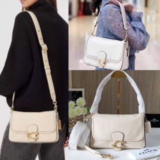 🎀 (สด-ผ่อน) กระเป๋าสะพายสีขาว Shop COACH C4823 Soft Tabby Shoulder Bag