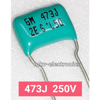 (1ตัว) 473J , 473 , 0.047uf , 250V Mylar Capacitor (รหัสสินค้า M02457)