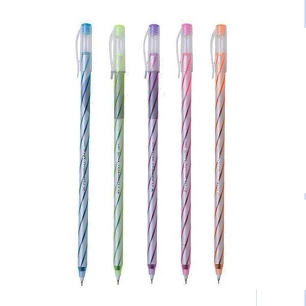 ปากกาลูกลื่น FLAMINGO D04 ขนาด 0.5 มม. หมึกน้ำเงิน (แพ็ค 50 ด้ามคละสี ) แถมฟรี 5 ด้าม