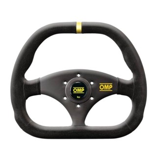 พวงมาลัย แท้ OMP STEERING WHEEL KUBIK RACING หนังกลับ ก้านอลูมิเนียม สีดำ ของแท้ Italy อิตาลี่ พวงแท้ พวงแต่ง