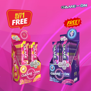 Game-On (เกม-ออน) ซื้อ 1 แถม 1 เครื่องดื่มชนิดผงชงดื่มไร้น้ำตาล เพิ่มสมาธิ บำรุงสมองและสายตา รสเลม่อนมิก