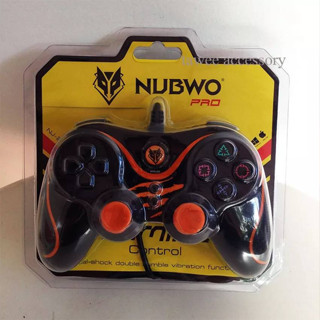 NUBWO Dual Shock จอยเกมส์ USB Joy รุ่น NJ-25 (สีส้มดำ) Orange /Black #341