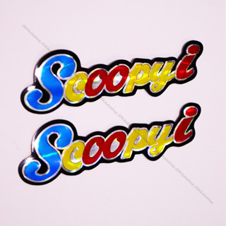 sticker สติ๊กเกอร์ แต่งรถ สติ๊กเกอร์ฟอยล์ สะท้อนแสง ลาย Scoopy i ติดรถ แต่งรถ ขนาด 4.3x 13.2 cm.