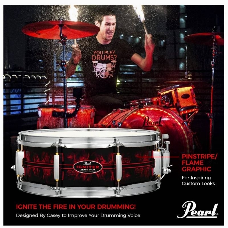 Pearl Snare Drum : Casey Cooper Signature IGNITER กลองสแนร์เพิร์ล
