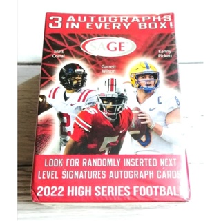 (Sealed box) กล่องสุ่มการ์ดลายเซน อเมริกันฟุตบอล ( SAGE 2022 HIGH SERIES FOOTBALL SIGNATURES AUTOGRAPH CARDS )