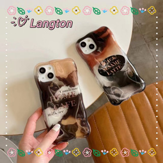 🌈Langton🌸ป้องกันการหล่น ขอบเต็ม iphone 11 14 pro max ไล่ระดับ สีน้ำตาล รุ่นคู่ เจ๋ง ระลอก case for iPhone 12 13