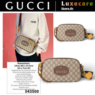 กุชชี่👜Gucci Neo Vintage GG Supreme Women/Shoulder Bag Unisex/กระเป๋าสะพาย/กระเป๋า Messenger