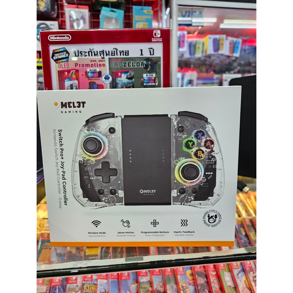 [ใส่แล้วจับได้มั่นแน่นอน-พร้อมส่ง]Nintendo: OMELET Gaming for Nitnendo Switch - Pro+ Joy-Pad Controller (Original)