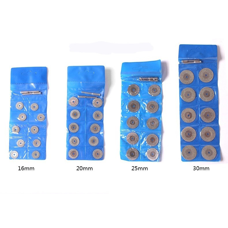 ใบเจียร์เพชร ใบตัดเพชร แกน 3 มม. (ชุด 10 ชิ้น) ขนาด 20 มม. / 30 มม. / 40 มม. / 50 มม. / 60 มม. - รูปที่ 3