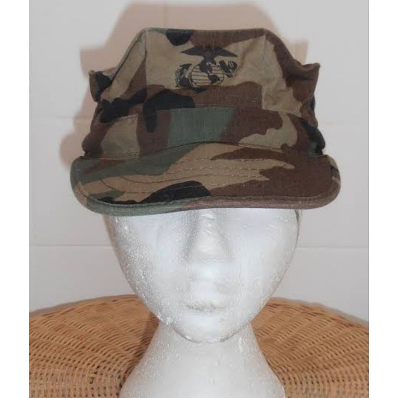 หมวก8เหลี่ยม USMC WOODLAND (USMC UTILITY CAP)