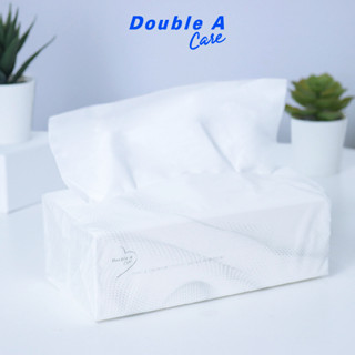 [แพ็ก 4 ห่อ] Double A Care เพียว &amp; พรีเมียมทิชชู หนา 3 ชั้น แบบซอฟท์แพ็ก 130 แผ่น/ห่อ (แพ็ก 4 ห่อ)
