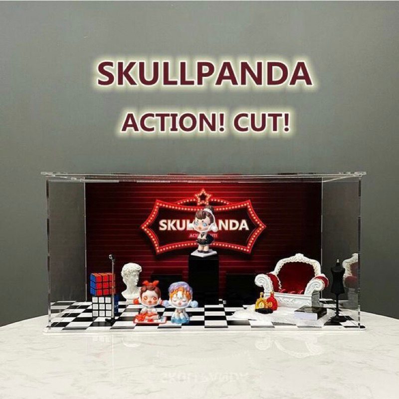 ตู้โชว์ SKULLPANDA ACTION CUT SERIES 🎬 กล่องอคิลิค พร้อมอุปกรณ์ประกอบฉาก