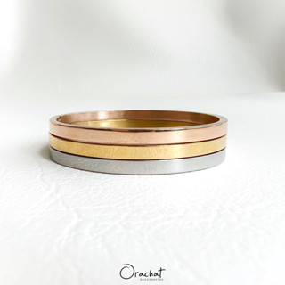 Plain 14k beacelet. (กำไลเกลี้ยง สำหรับรอบข้อมือ 15 - 16 cm.)