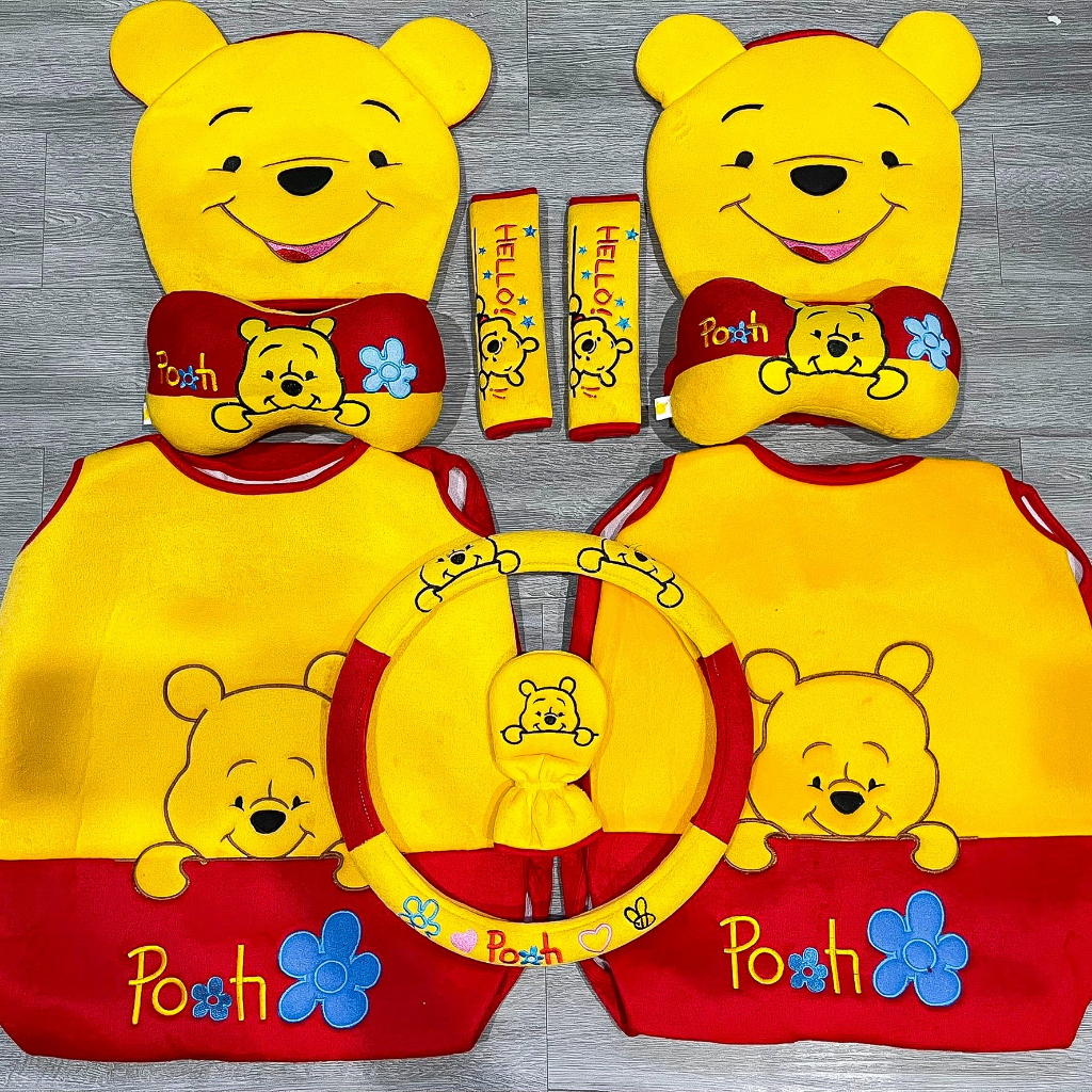 * สินค้าใส่ได้กับรถแค่บางรุ่นเท่านั้น *❤️️ ชุดหุ้มเบาะรถยนต์ลายหมีพูห์เกาะ ❤️️