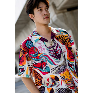 Windwear Ghost Festival White เสื้อ ลายผีตาโขน สีขาว Limited…