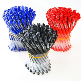 Gel pen ปากกา หมึกเจล 0.5 mm. จำนวน 1 โหล 12 ด้าม สีน้ำเงิน ดำ แดง คละสี สีละ 4 ด้าม เปลี่ยนไส้ได้ ของดีราคาถูกมาก