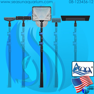 AQQA Aquarium Cleaning Tools 5in1 fish net กระชอน scraper aqua brush scrubber ฟองน้ำ ที่ขูดตู้ปลา