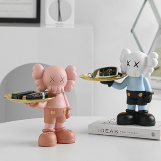 [พร้อมส่งจาก🇹🇭] ฟิกเกอร์รูปปั้นเรซิ่น Kaws ตกแต่งบ้าน พร้อมถาดวางของ ไม้แขวนของ ฟิกเกอร์แมว ของตกแต่งบ้าน ถาดวางของ