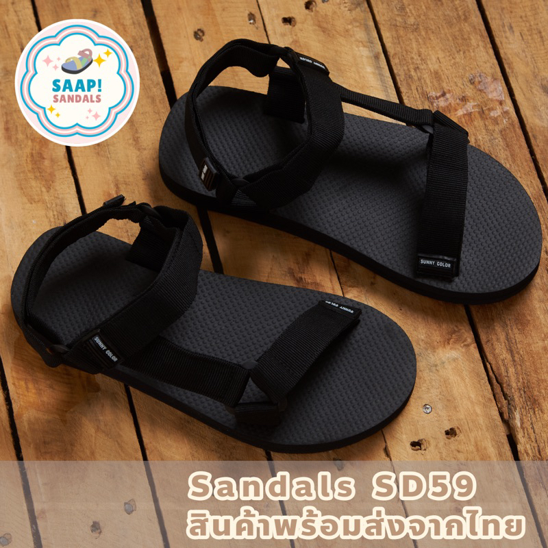 รองเท้าแตะรัดส้น สไตล์ TEVA รุ่น universal Sandals SD59 ชาย หญิง - Black (สินค้าพร้อมส่งจากไทย)