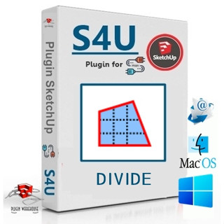 [E9] s4u_divide.4.1.0 (ปลั๊กอินแบ่งส่วนพื้นที่) Plugin for Sketchup 2017-2023