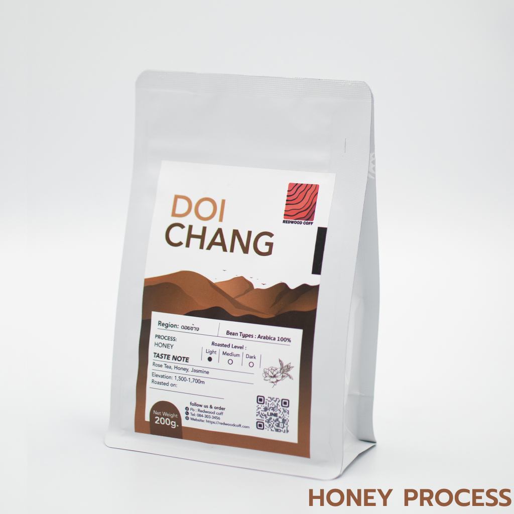 เมล็ดกาแฟคั่ว ดอยช้าง Honey Process AA เกรด Specialty Coffee