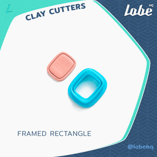 Framed Rounded Rectangle Shape Clay Cutters/ Clay Tools/ แม่พิมพ์กดดินโพลิเมอร์รูปทรงสี่เหลี่ยมผืนผ้าแบบมีกรอบ