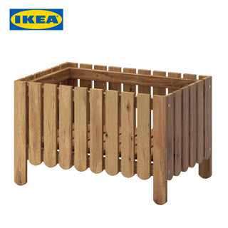 IKEA กระถางไม้ระแนง ASKHOLMEN อัสค์โฮล์มเมน กระถางไม้ระแนง, ย้อมสีน้ำตาลอ่อน กระถางไม้อิเกีย