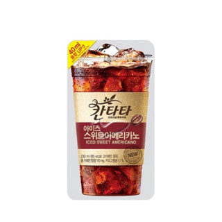 칸타타 아이스 Ice sweet americano เกาหลีCantata Iced Coffee