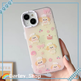 เคสไอโฟน iphone 11 14 Pro Max เล็กและสด น่ารัก สาว ลูกสุนัข ป้องกันการตก ขอบเต็ม เคส iphone 12 13 Pro Case for iPhone