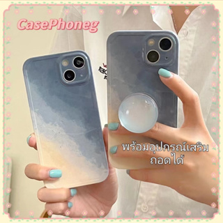 🍑CasePhoneg🍑ป้องกันการหล่น ขอบเต็ม ขาตั้ง ถอดได้ iPhone 11 14 pro max ไล่ระดับ เรียบง่าย เจ๋ง case for iPhone 12 13